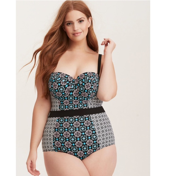 torrid Other - New! Torrid 3x Tile Print  One Piece Swimsuit